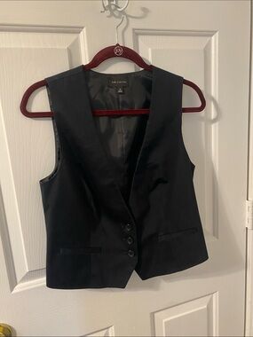 The Limited Black Women's Tailored Vest with Three-Button Front